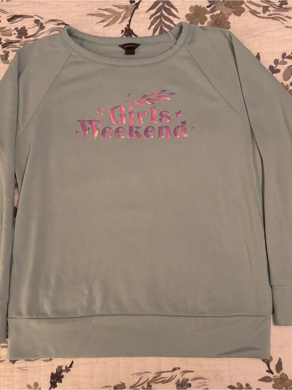 Eddie Bauer Girls Weekend Lounge Wear Crewneck Sweatshirt Medium